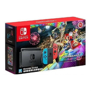 任天堂 SWITCH NS 主機 瑪利歐賽車同捆 紅藍色手把 控制器 電池持續時間加長 電力 加強版 臺灣公司貨 臺中