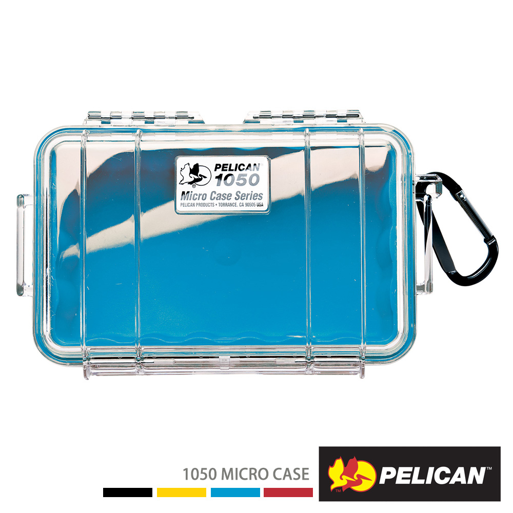 PELICAN 派力肯 1050 微型防水氣密箱 透明 (藍)