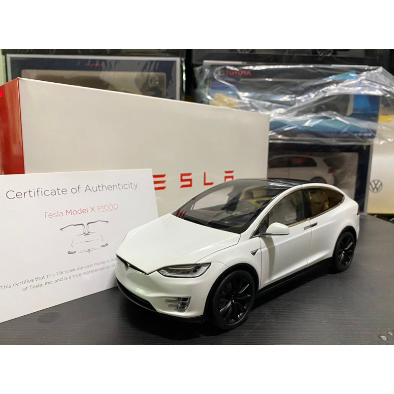 【E.M.C】1:18 1/18 美國原廠 特斯拉 Tesla Model X 休旅車 金屬模型車