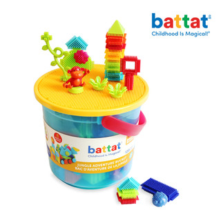 Battat 鬃毛積木 叢林冒險系列(128pcs) 小朋友 玩具 積木 鬃毛積木
