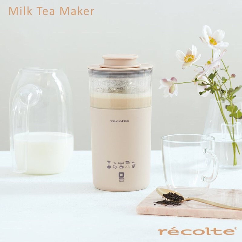 recolte日本麗克特  奶茶機 一機五役 公司貨 一年保固 奶茶/花茶/奶泡/即溶咖啡/攪拌
