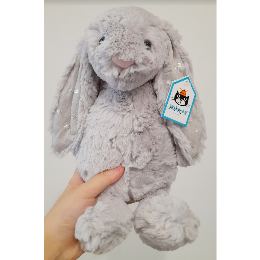 🍀全新現貨🍀Jellycat 31cm灰星兔兔 灰星星兔 害羞兔兔 兔兔 兔子 安撫娃娃 玩偶 抱枕(可直接下單)