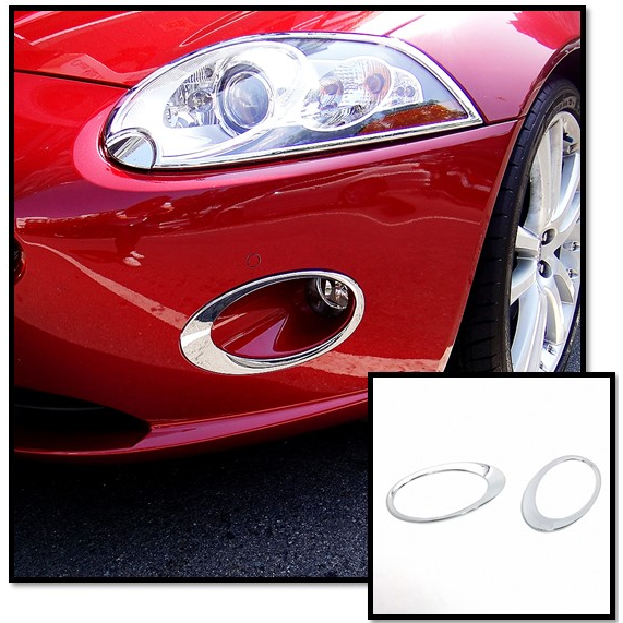 圓夢工廠 Jaguar XK XKR X150 2006~2011 積架 捷豹 鍍鉻銀 前保桿 霧燈框 霧燈罩 飾貼