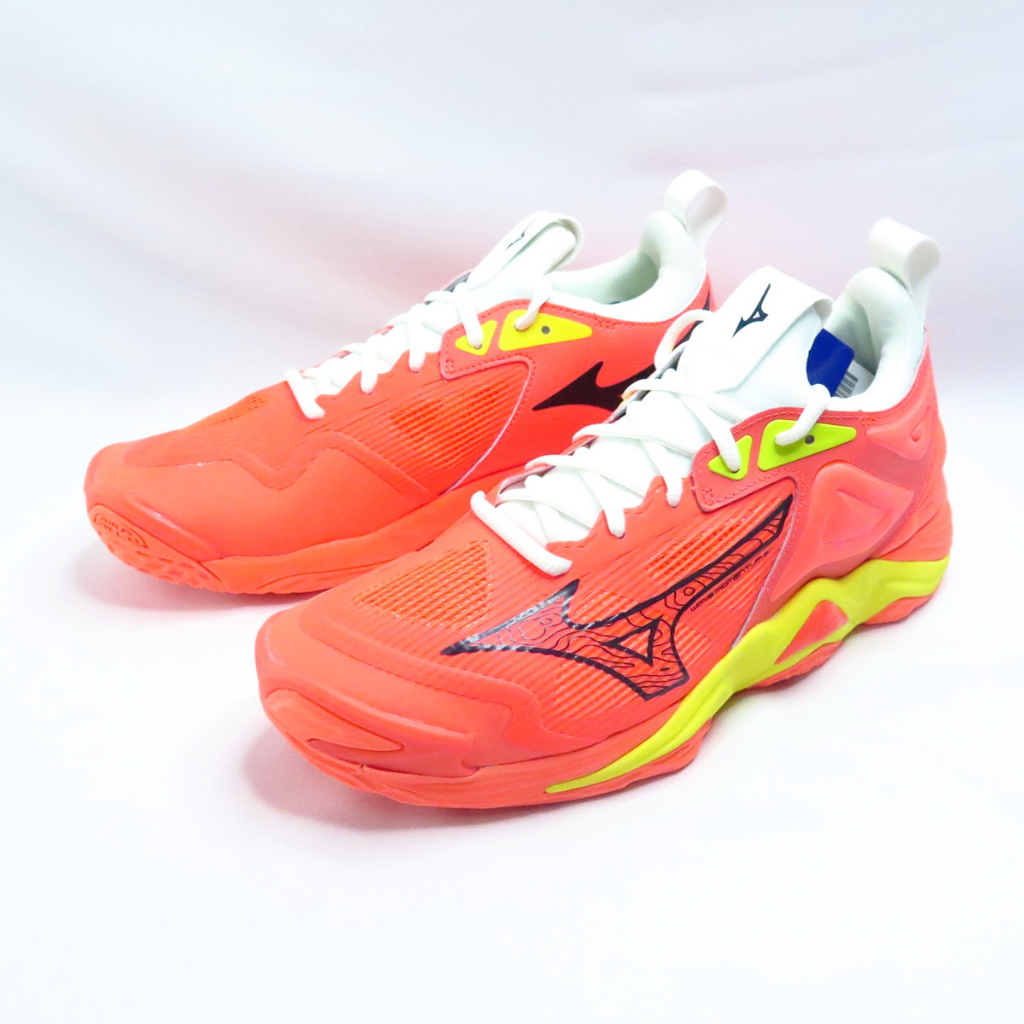 Mizuno WAVE MOMENTUM 3 男排球鞋 V1GA231202 橘x黃【iSport愛運動】