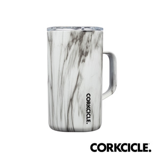 美國CORKCICLE Origins系列三層真空咖啡杯650ml-大理石紋/胡桃木