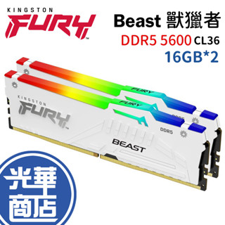 Kingston 金士頓 Beast 獸獵者 RGB DDR5 5600 16G*2 KF556C36BWEAK2-32