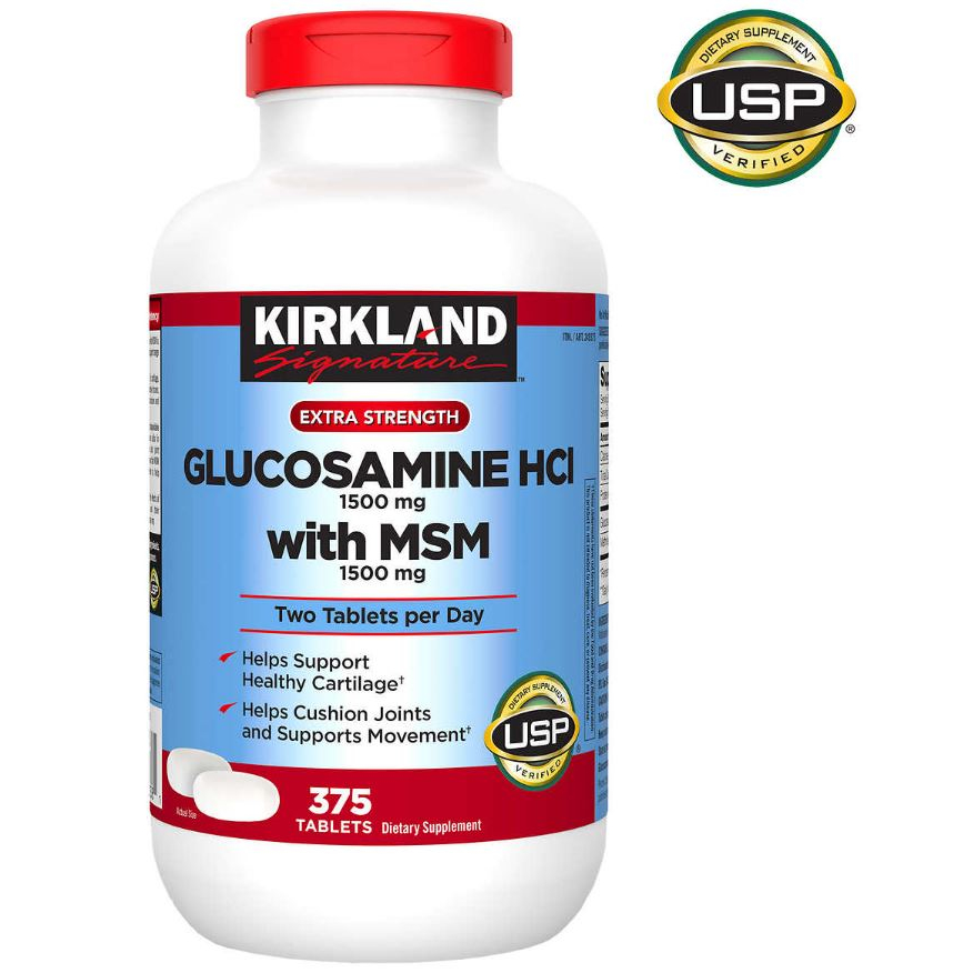 代購(2025/11) Kirkland 科克蘭 Glucosamine with MSM 有機硫 375錠