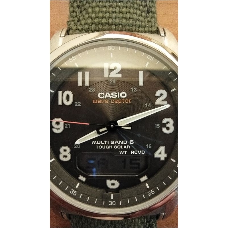 (二手)日本原裝 CASIO 卡西歐 WVA-M630B 世界六局電波 太陽能 手錶