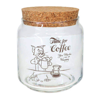 sunart 日本製 湯姆貓與傑利鼠 玻璃置物罐 Tom and Jerry 咖啡時光 NR27032