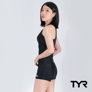 【TYR】兩件式長版四角泳衣 黑色款 5252157