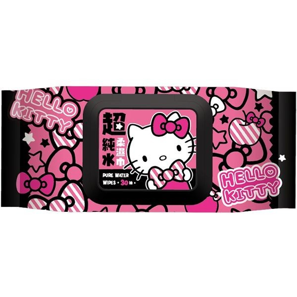 Hello Kitty 超純水柔濕巾(加蓋30抽)【小三美日】三麗鷗授權 D503724