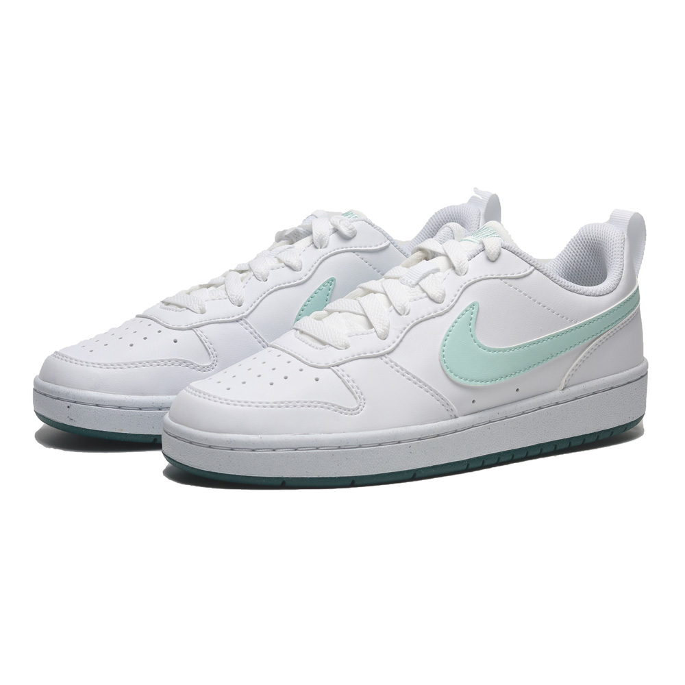 NIKE 休閒鞋 COURT BOROUGH LOW 2 GS 白 薄荷綠 皮革 女 DV5456-102