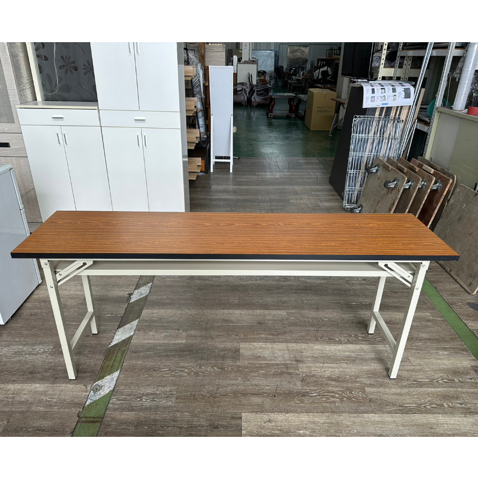 吉田二手傢俱❤木紋面板折合桌 會議桌 折合桌 摺疊桌 長桌 折疊桌