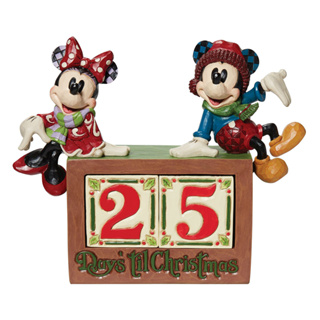Enesco精品雕塑 Disney 迪士尼 米奇和米妮聖誕倒數日曆居家擺設 EN36786
