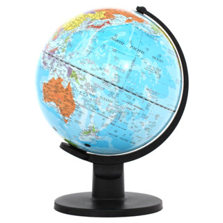 【SkyGlobe】10吋行政藍色海洋塑膠地球儀(中英文對照)(附燈)《WUZ屋子》教學 地圖 地球儀 繁體 臺灣製