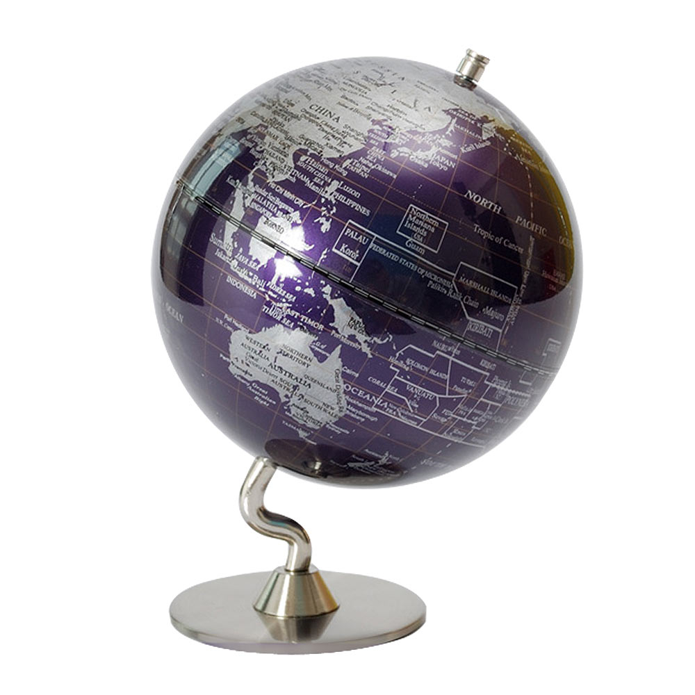【SkyGlobe】5吋深紫色金屬底座地球儀(英文版)《WUZ屋子》地球儀 地圖 擺飾