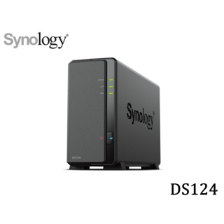 【新品上市】Synology 群暉 DS124 (1Bay/Realtek/1GB) NAS網路儲存伺服器 含稅公司貨