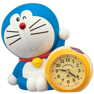 =海神坊=日本 044847 SEIKO JF383A 哆啦A夢 指標造型鐘 小叮噹日文發音數字鬧鐘時鐘 連續秒針低噪音