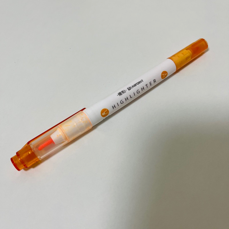 優點UNIPOINT 水晶雙頭螢光筆 752T 橘色 橘色螢光筆 1.0-4.0mm 重點標記 雙頭螢光筆 螢光筆 水晶