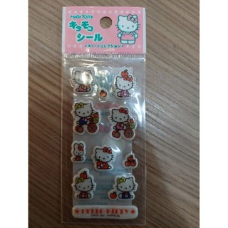 正版日本限定 Sanrio hello kitty 立體亮粉貼紙