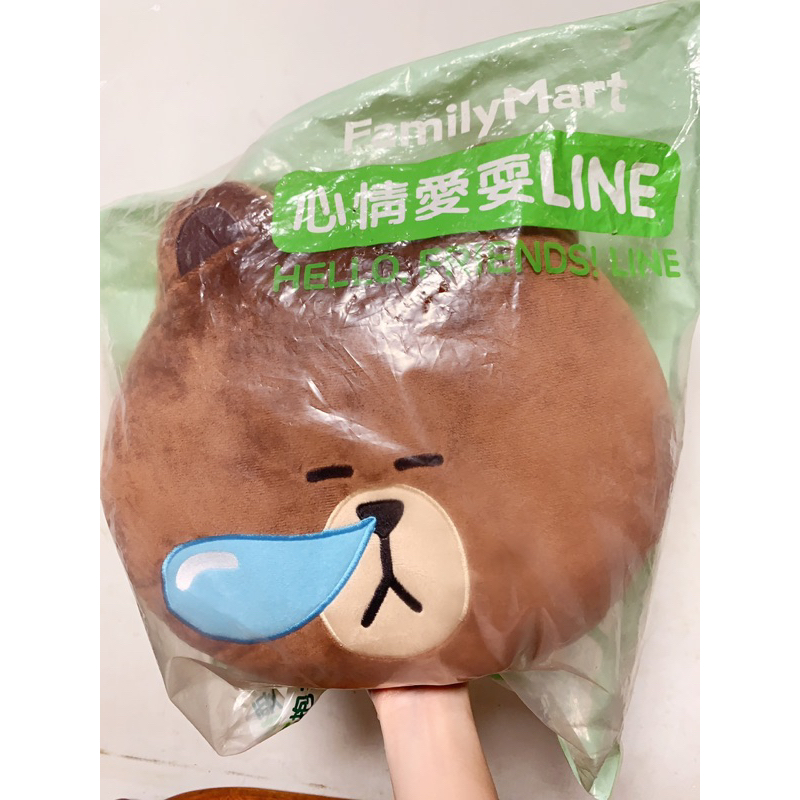 全家 Line friends 熊大抱枕