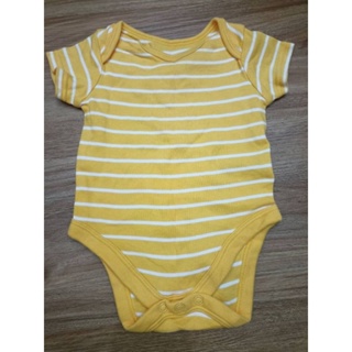 mothercare 嬰幼兒 3-6M 短袖包屁衣 黃色