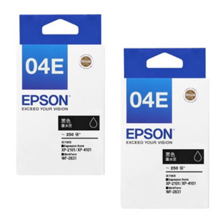 EPSON 04E 黑色 原廠墨水匣 XP-2101 WF-2831 T04E