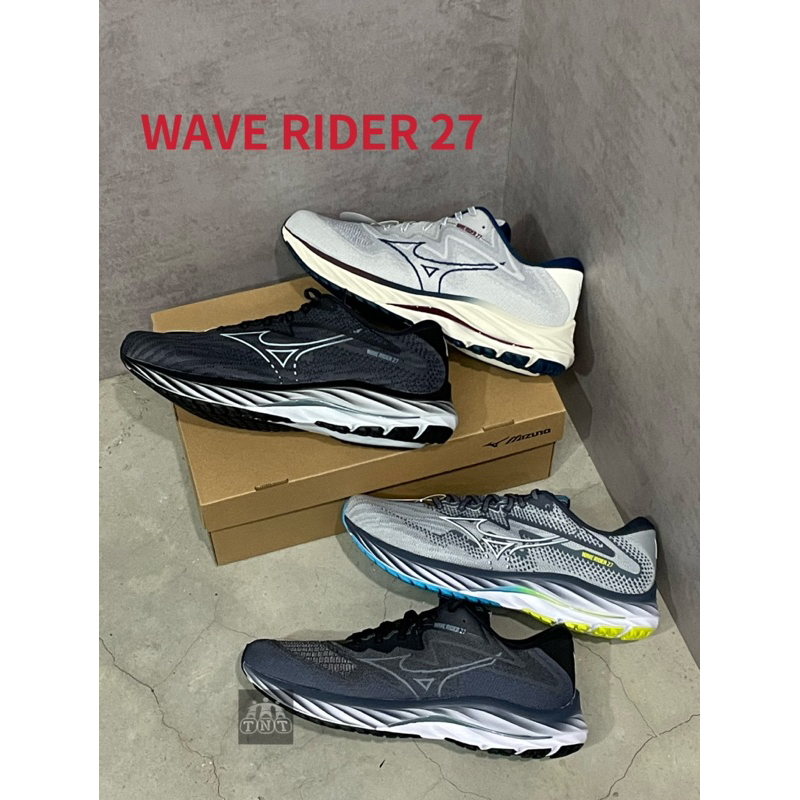 《TNT運動廣場》MIZUNO WAVE RIDER 27 美津濃 男 避震 慢跑鞋 J1GC237605