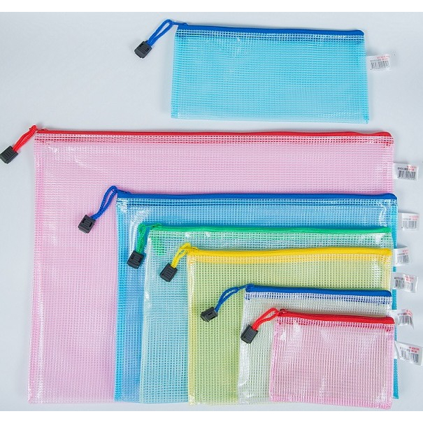 彩色網格袋 文件袋 多功能 彩色 網格袋 工具袋 收納袋 防水袋 A3 A4 A5 A6 A7 B5 B6【台灣出貨】
