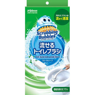 日本製 莊臣 Scrubbing Bubbles 可沖水馬桶刷 水溶性拋棄式馬桶清潔刷 馬桶刷 馬桶清潔劑