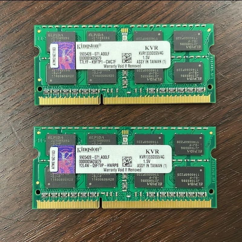 金士頓 筆電記憶體 KVR1333D3S9 4G DDR3 10600 1333 4GB