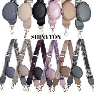 （現貨6色）🎀SHINYTON 馬卡龍刺繡寬背帶附零錢包🎀寬背帶、背帶、零錢包、斜背帶、肩背帶、包包配件心