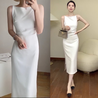 Fidressy✨質感削肩開衩小洋裝 婚禮洋裝 小禮服 伴娘禮服 禮服 輕婚紗 小洋裝 洋裝 宴會禮服 喜酒洋裝 謝師宴