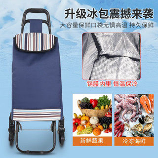 升級保冰折疊爬梯購物車 六輪爬樓梯購物車 可折疊爬梯購物車 爬樓折疊小拉車 買菜手拉車 拖車 小推車行李車 拉桿車