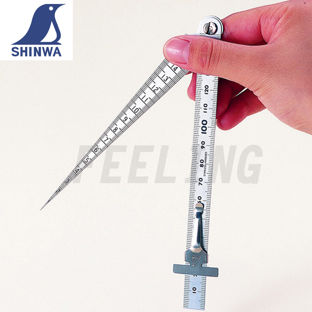 SHINWA 鶴龜 62612 錐形規 間隙規 尺 直尺深度測定器
