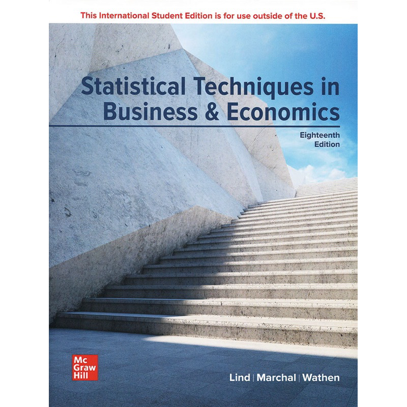 統計學原文書 Statistical Techniques in Business &amp; Economics 18e 全新