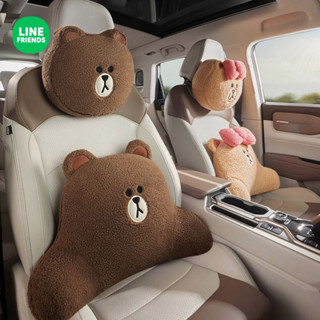 🔥LINE FRIENDS🔥 汽車靠墊 車用枕頭 汽車 靠枕 腰靠 車用 靠墊 車枕 頭枕 頸枕 汽車頭枕 腰靠