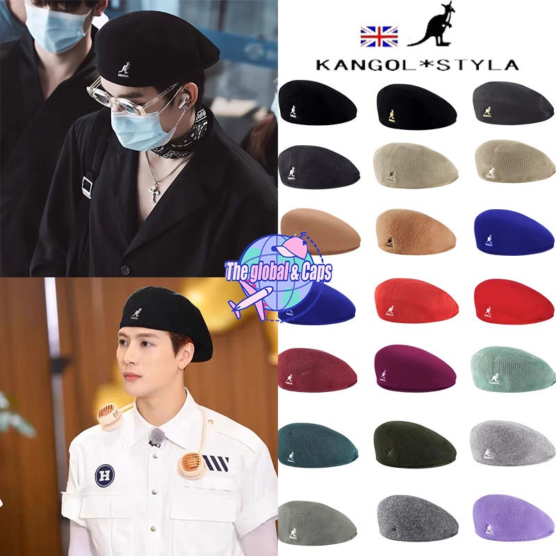 『 Caps 』💝附購證 王嘉爾 KANGOL 袋鼠 小偷帽 網眼 貝雷帽 504 多色 鴨舌帽 透氣 必備 情侶帽 帽