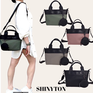 （現貨4色）🎀SHINYTON 厚磅尼龍三層小托特包🎀側揹包、手提包、三層包、斜揹包、托特包、水桶包、附零錢包、方包