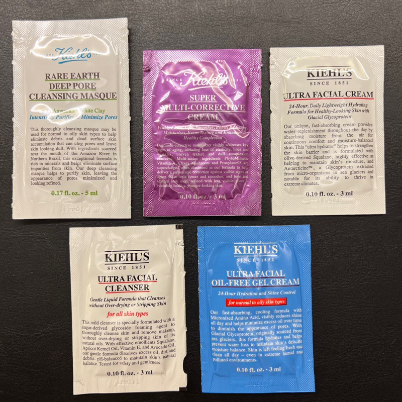 Kiehl’s 契爾氏 亞馬遜白泥淨緻毛孔面膜 超進化全能修護超級乳霜 冰河醣蛋白保濕霜/吸油水感凝凍 冰河保溼潔面乳