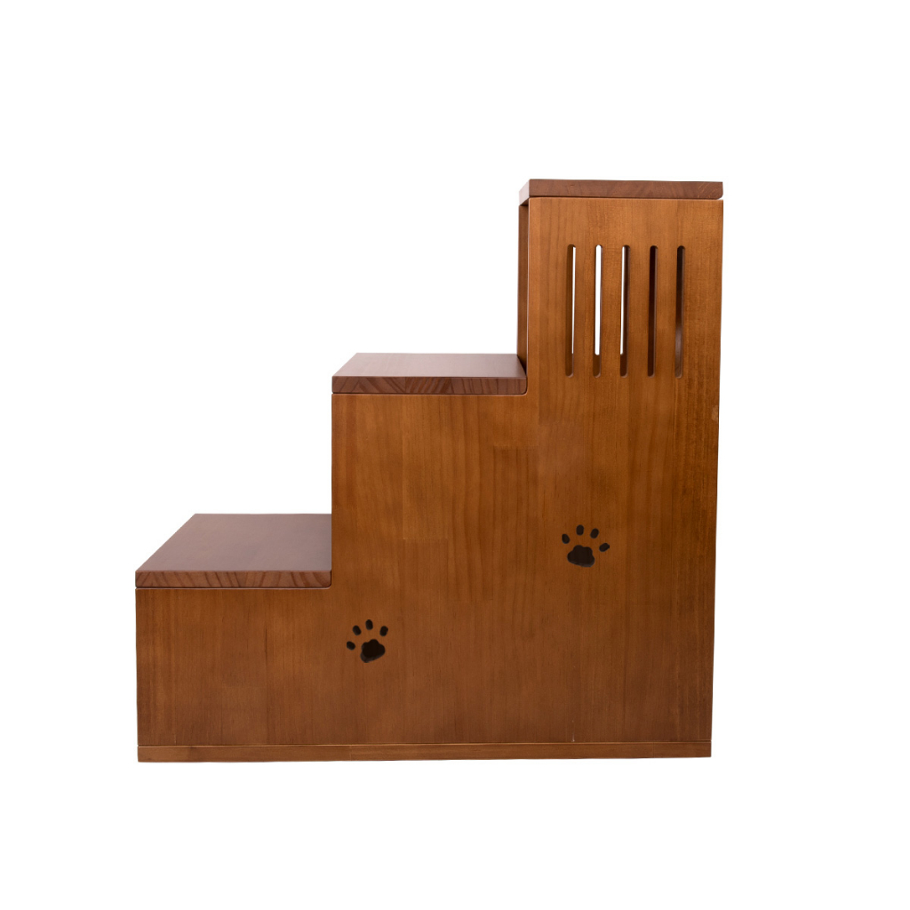 質感實木貓梯 可搭配貓櫃作組合- 台灣生產製造