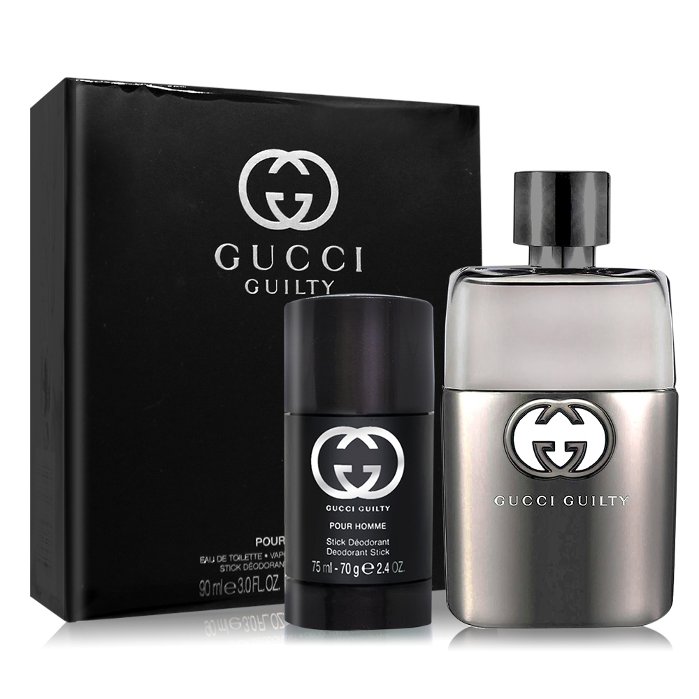 GUCCI GUILTY Pour Homme 罪愛 男性淡香水禮盒 (香水90ML+體香膏)【日韓美妝】