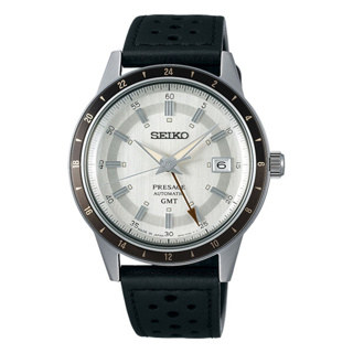【SEIKO】PRESAGE 60’s復刻白面GMT機械錶 41mm SSK011J1 4R34-00B0Z SK022