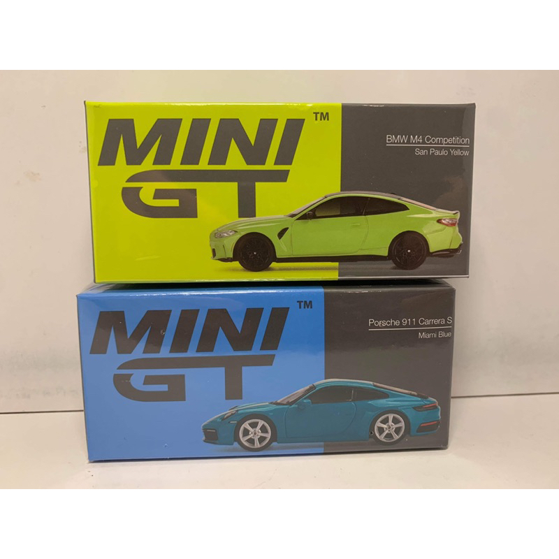 [zerotoys] Mini GT 1/64 BMW M4萊姆黃 邁阿密藍Porsche911CarreraS#435