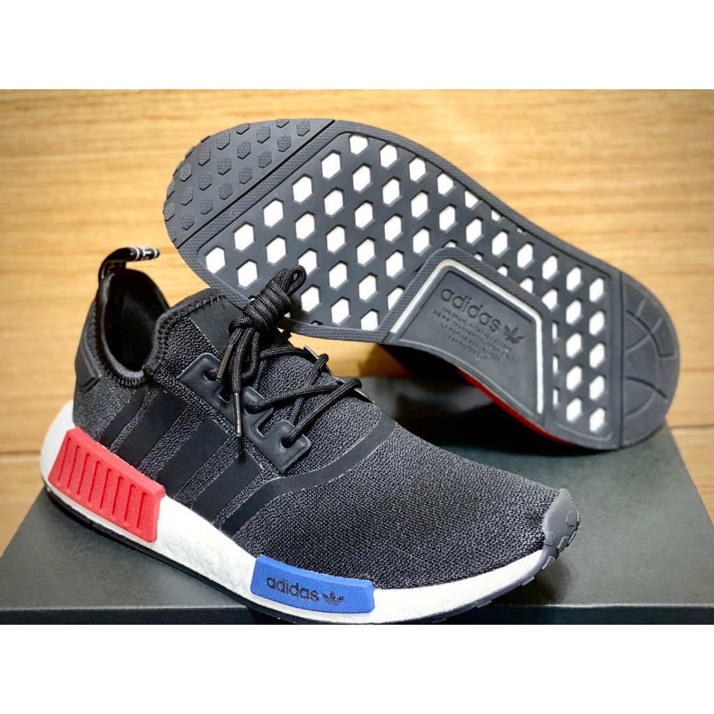 二手極新 約9成9新 Adidas NMD R1 OG Boost 經典款 originals 黑 白 藍 紅 UK10