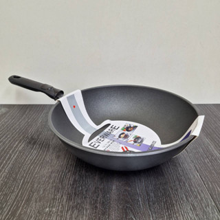 臺灣製手工鑄造 鐵鏟專用不沾深型炒鍋 30cm/33cm