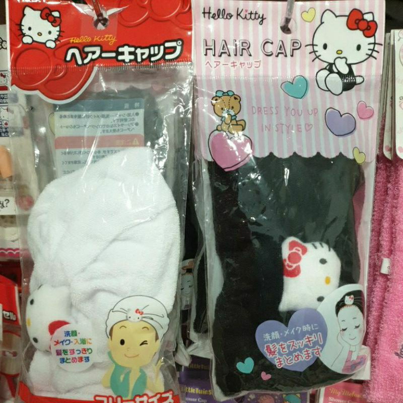 日本貨-正版授權三麗鷗Hello Kitty凱蒂貓洗髮帽速乾帽毛巾帽