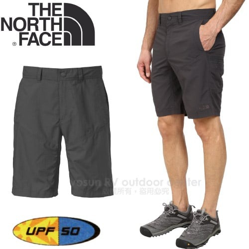 【美國 The North Face】30零碼》男 款10吋輕量登山排汗短褲 快乾耐磨運動短褲 五分褲_CFT2