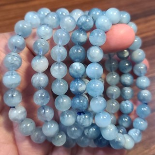 海藍寶 魔鬼藍 手鍊 手環 手珠 魔鬼海藍寶 9mm 天然❤水晶玉石特賣#R170-6