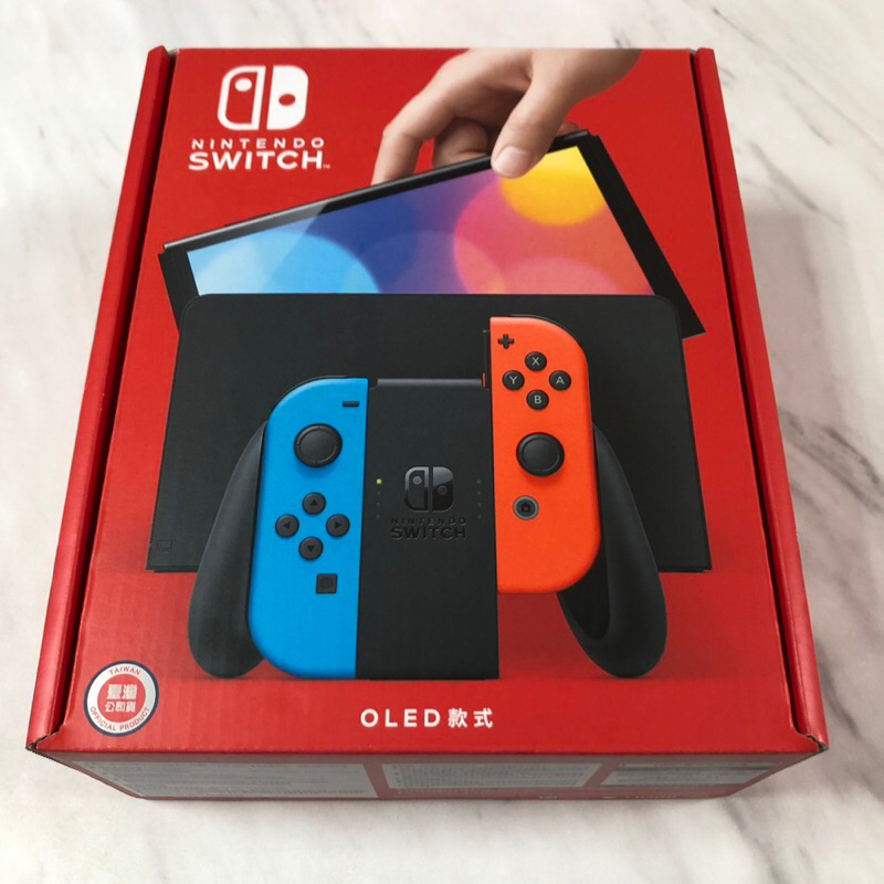 （全新） switch OLED 主機 空盒 紅藍款 （內無遊戲機）